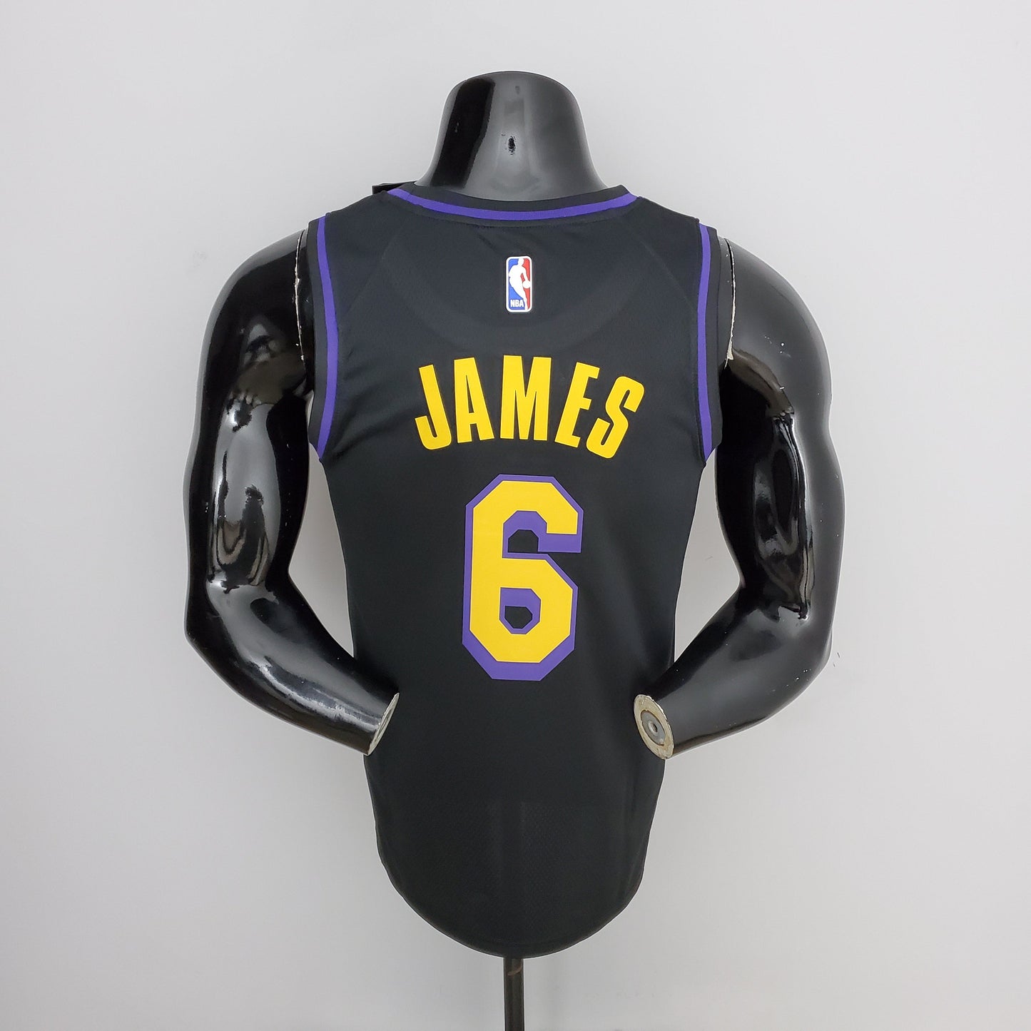 NBA Lakers Jersey #6 James Latin Black 75th Anniversary - 23/24