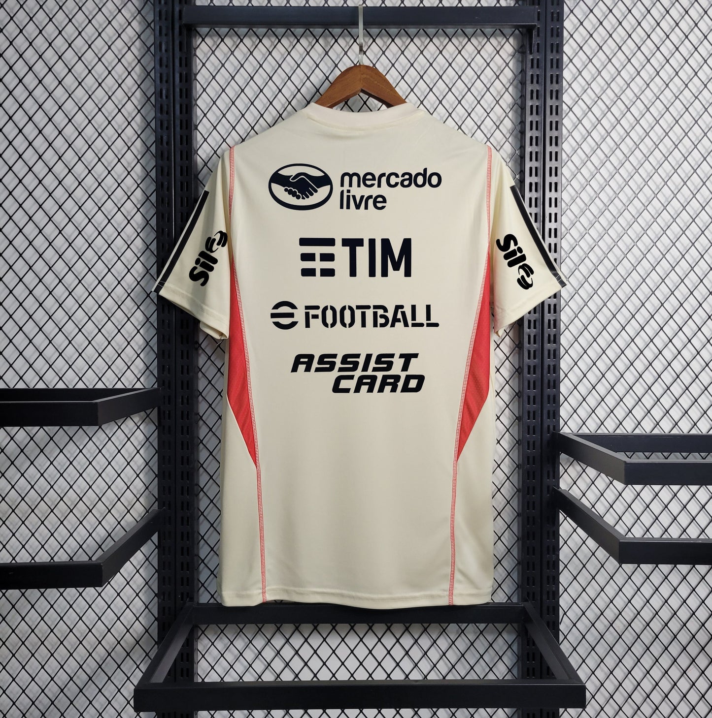 White Flamengo Training Shirt + Sponsorships 23/24 - Fan Version