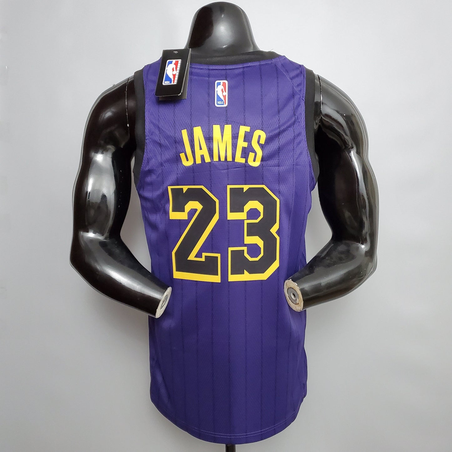 Camisola NBA Lakers #23 James Purple Stripe - 23/24