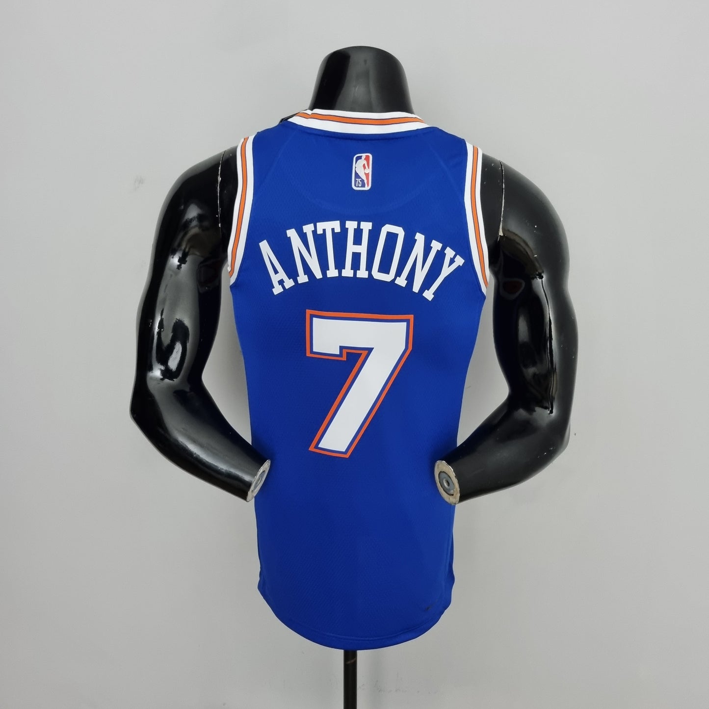 NBA NY Knicks #7 Anthony Jersey - 75th Anniversary Limited Blue