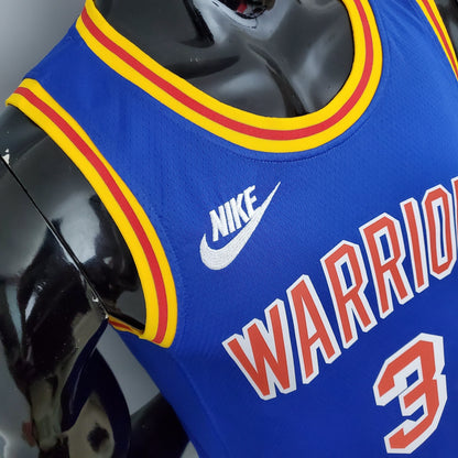 NBA Golden State Warriors #3 Poole Jersey - Retro Blue