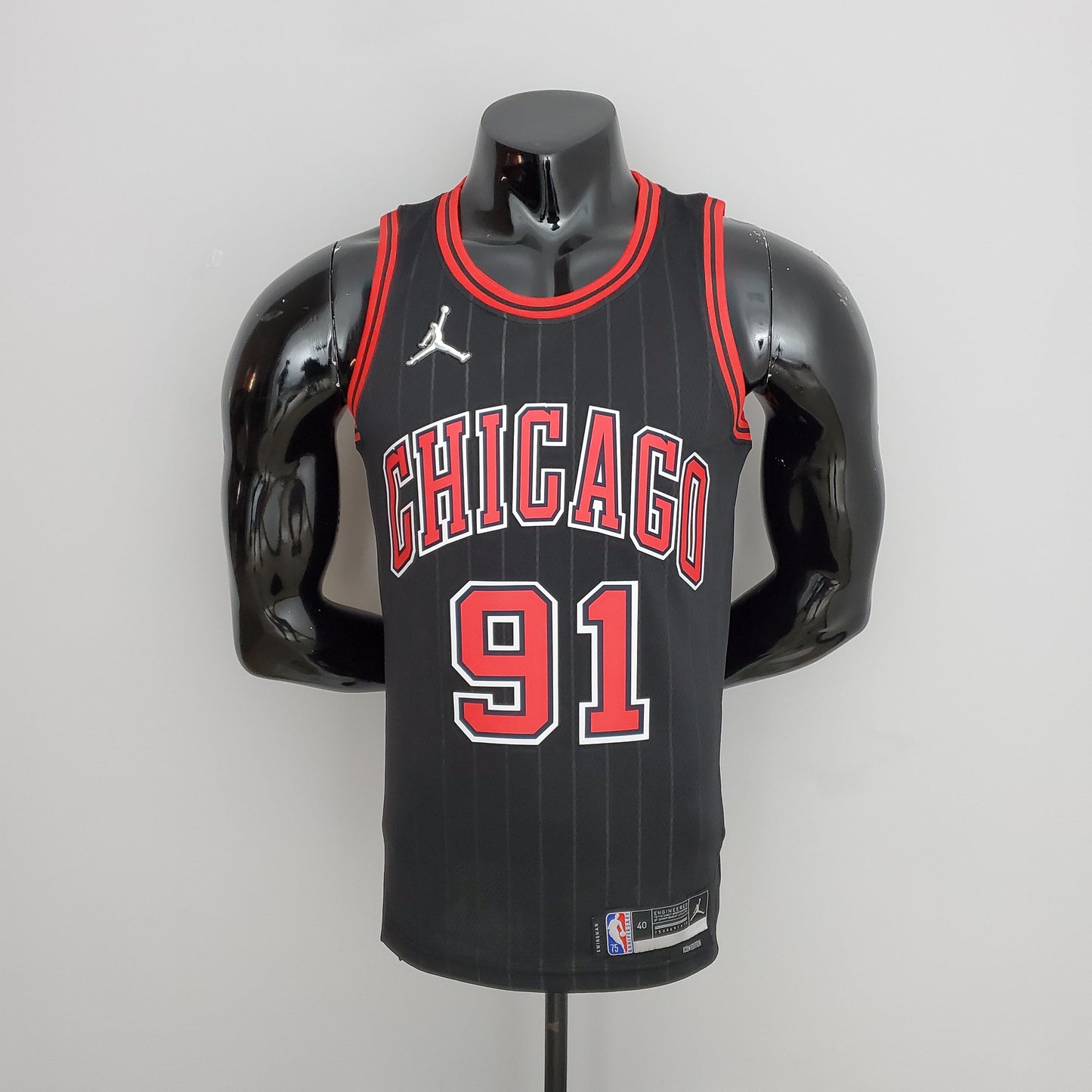 NBA Chicago Bulls #91 Rodman Jersey - Flyers Black