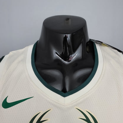 Milwalkee Bucks NBA Jersey #34 Antetokounmpo - Theme White