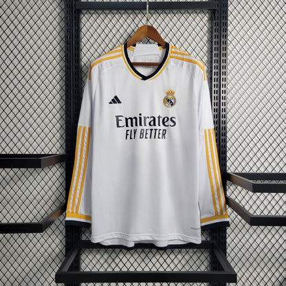 Camisola Real Madrid Home Manga comprida 23/24 - Adidas Adepto Masculina