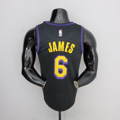 Camisola NBA Lakers #6 James Latin Black 75° Aniversário- 23/24
