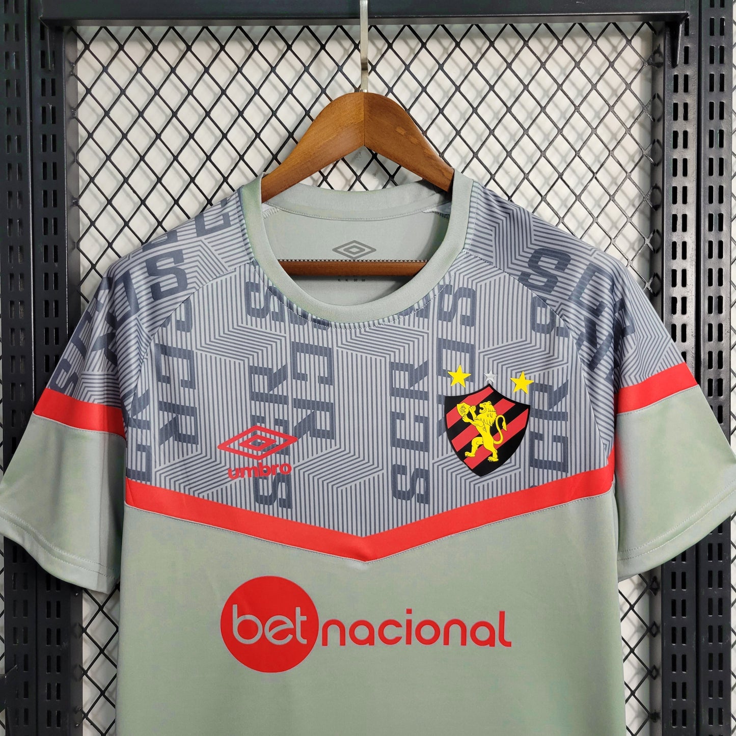Camisola Sport Recife Treino 23/24 - Umbro Adepto Masculina - Cinza