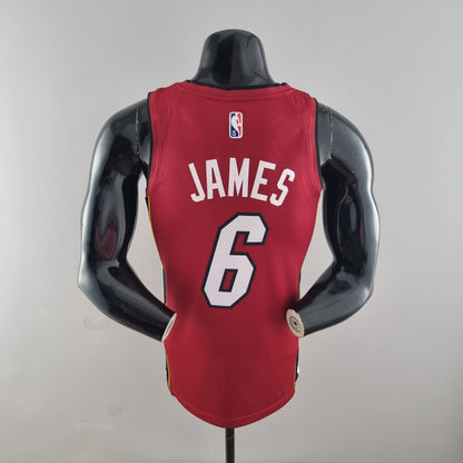 Camisola NBA Miami Heat #6 James - 75° Aniversário Red