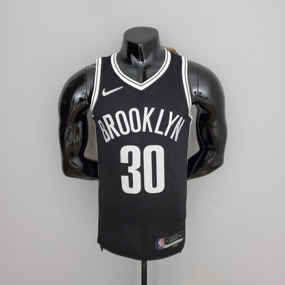 NBA Brooklyn Nets #30 Curry Jersey - 75th Anniversary Black