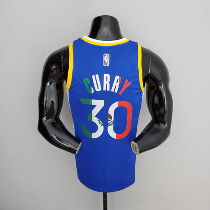 Camisola NBA Golden State Warriors #30 Curry - Mexico Blue