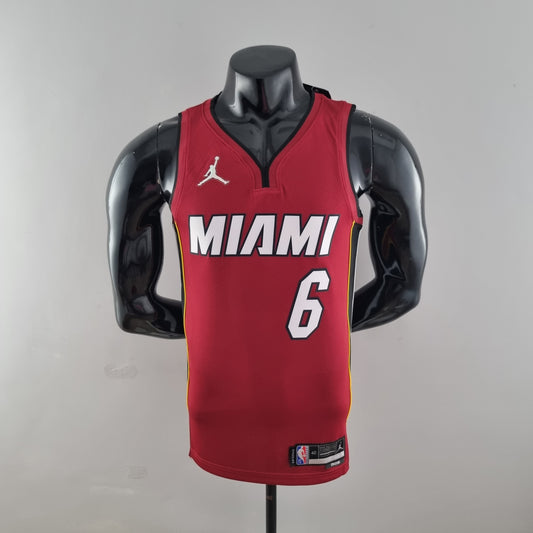 NBA Miami Heat #6 James Jersey - 75th Anniversary Red