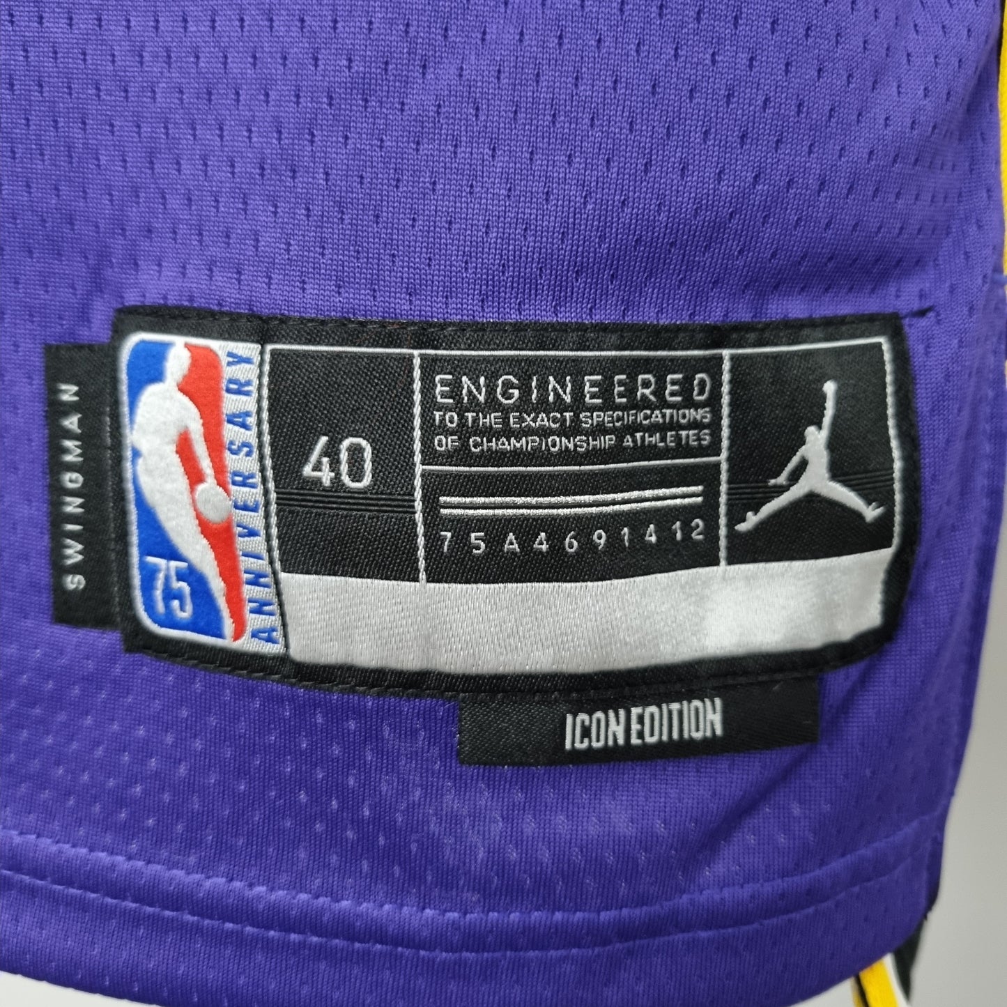 Camisola NBA Lakers #4 Rondo Purple 75° Aniversário- 23/24