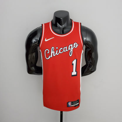 NBA Chicago Bulls #1 Rose Jersey - 75th Anniversary Red