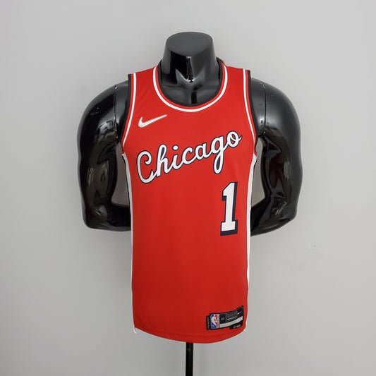 NBA Chicago Bulls #1 Rose Jersey - 75th Anniversary Red