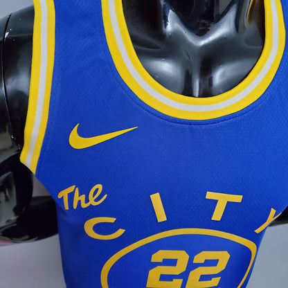 NBA Golden State Warriors #22 Wiggins Jersey - Train Blue