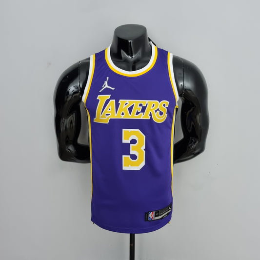 NBA Lakers Jersey #3 Davis Purple 75th Anniversary - 23/24