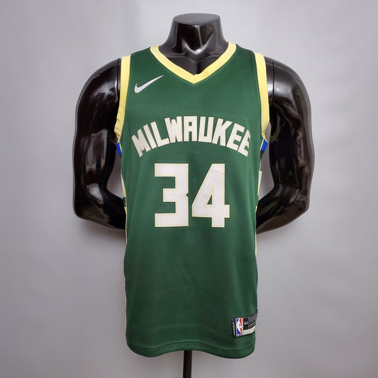 Milwalkee Bucks NBA Jersey #34 Antetokounmpo - Fruit Green