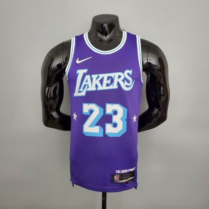 Camisola NBA Lakers #23 James City Edition Purple - 23/24