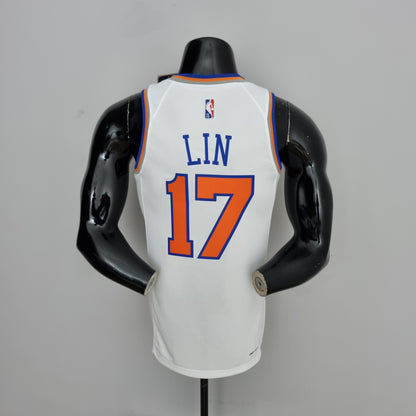 NBA NY Knicks #17 Lin Jersey - 75th Anniversary White