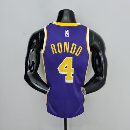 Camisola NBA Lakers #4 Rondo Purple 75° Aniversário- 23/24