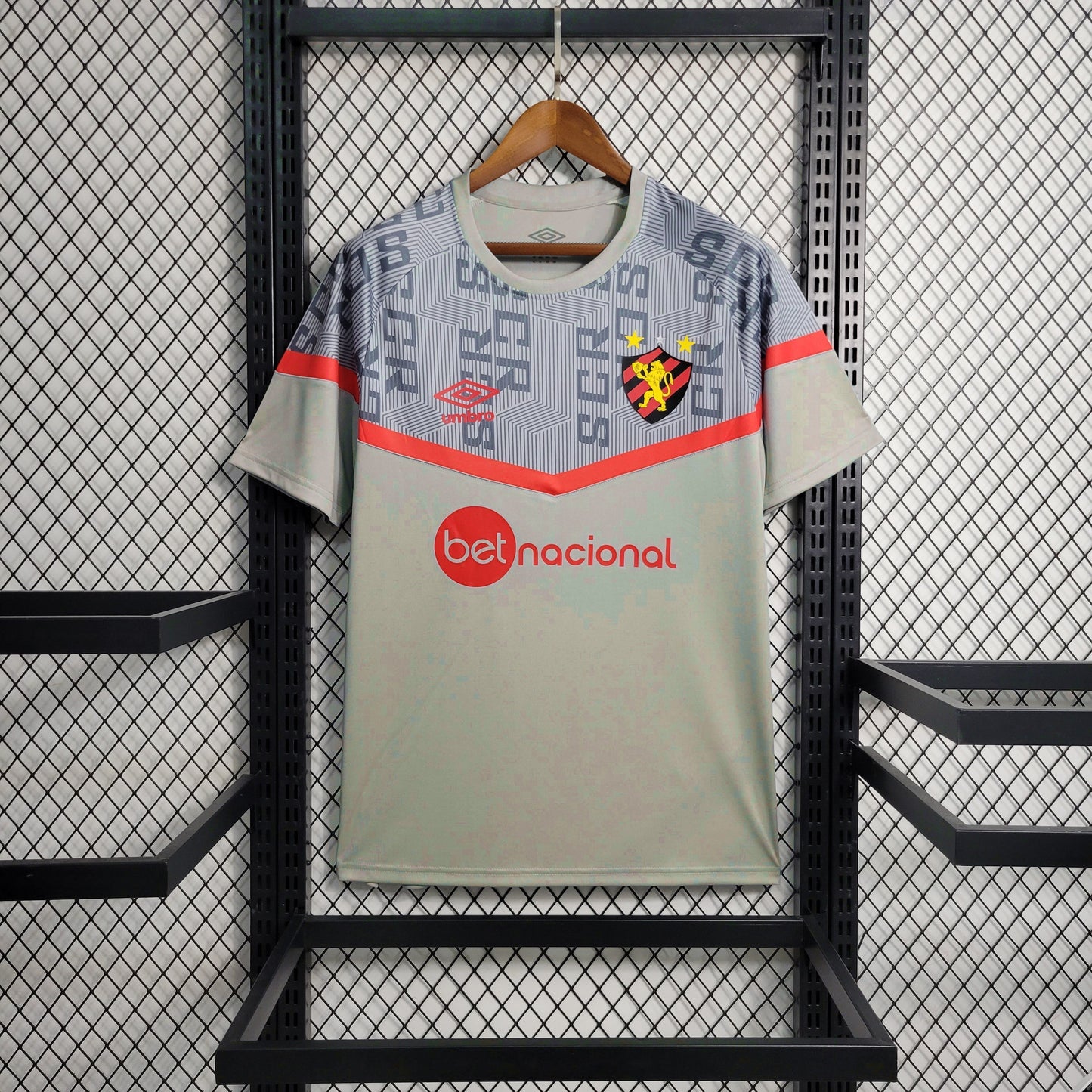 Camisola Sport Recife Treino 23/24 - Umbro Adepto Masculina - Cinza