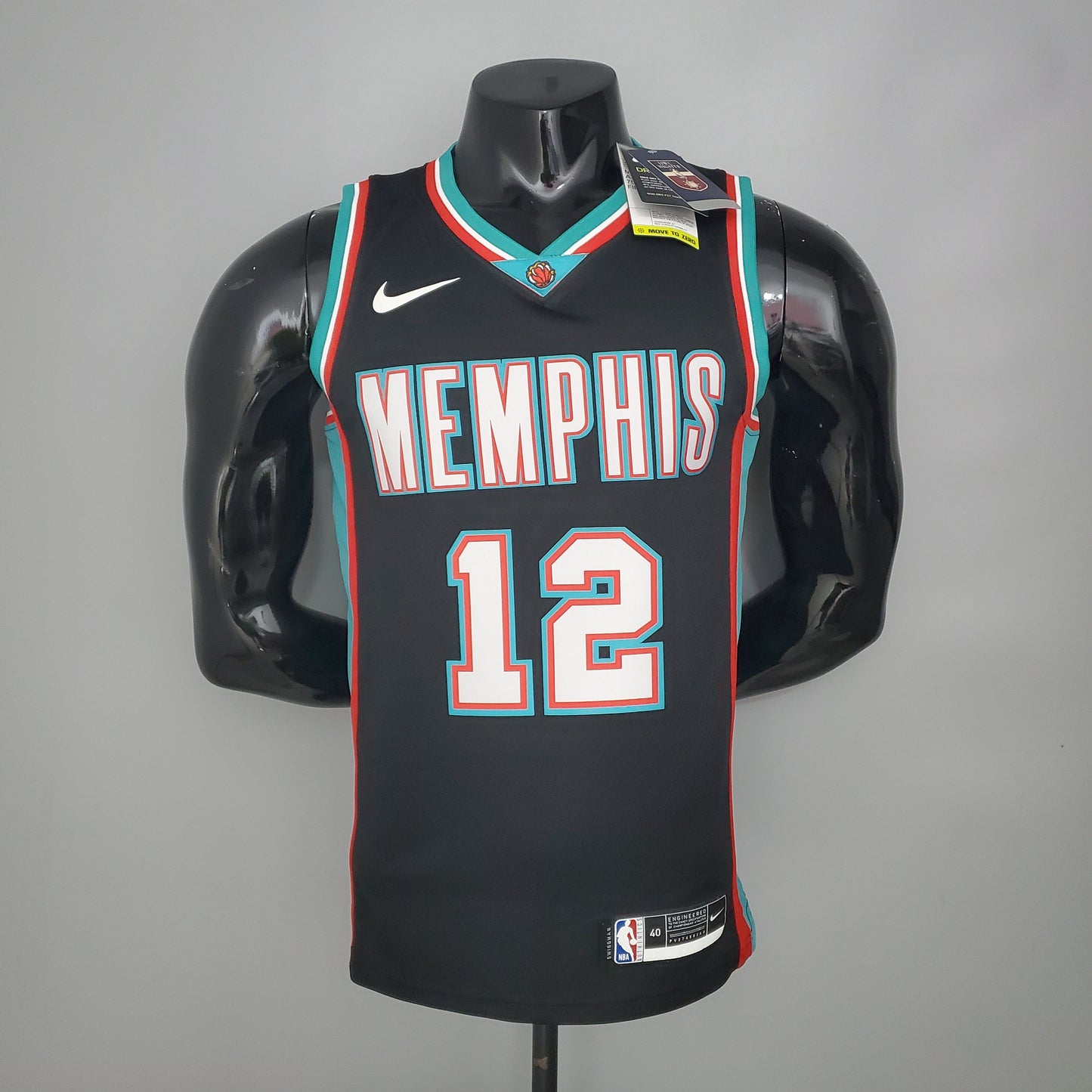 Camisola NBA Memphis Grizzlies #12 Morant - Retro Black
