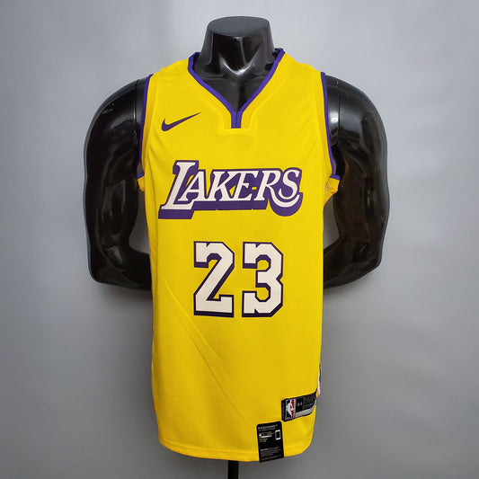 Camisola NBA Lakers #23 James V-neck City Yellow - 23/24