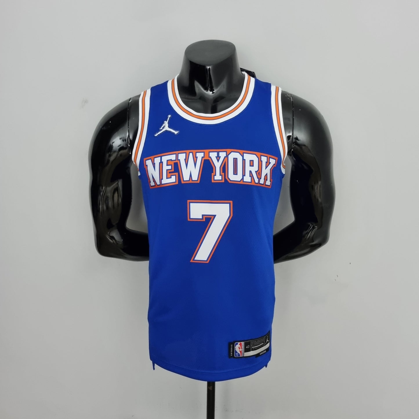 NBA NY Knicks #7 Anthony Jersey - 75th Anniversary Limited Blue