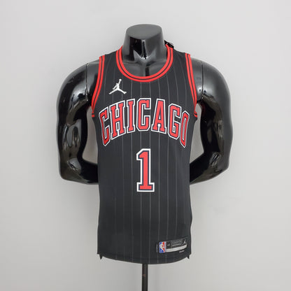 NBA Chicago Bulls #1 Rose Jersey - Flyers Black