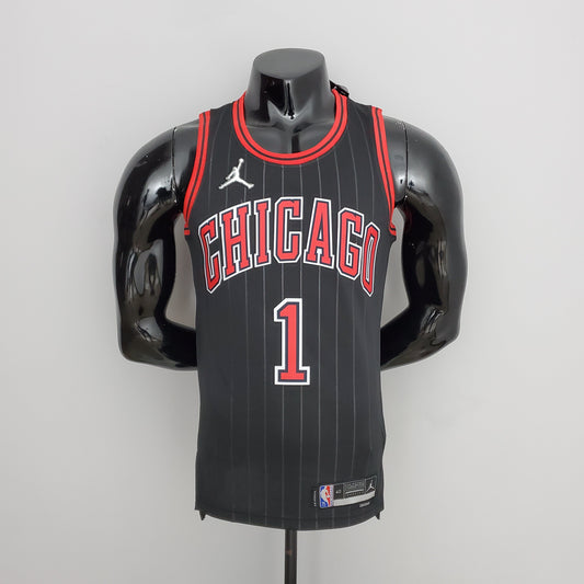 NBA Chicago Bulls #1 Rose Jersey - Flyers Black