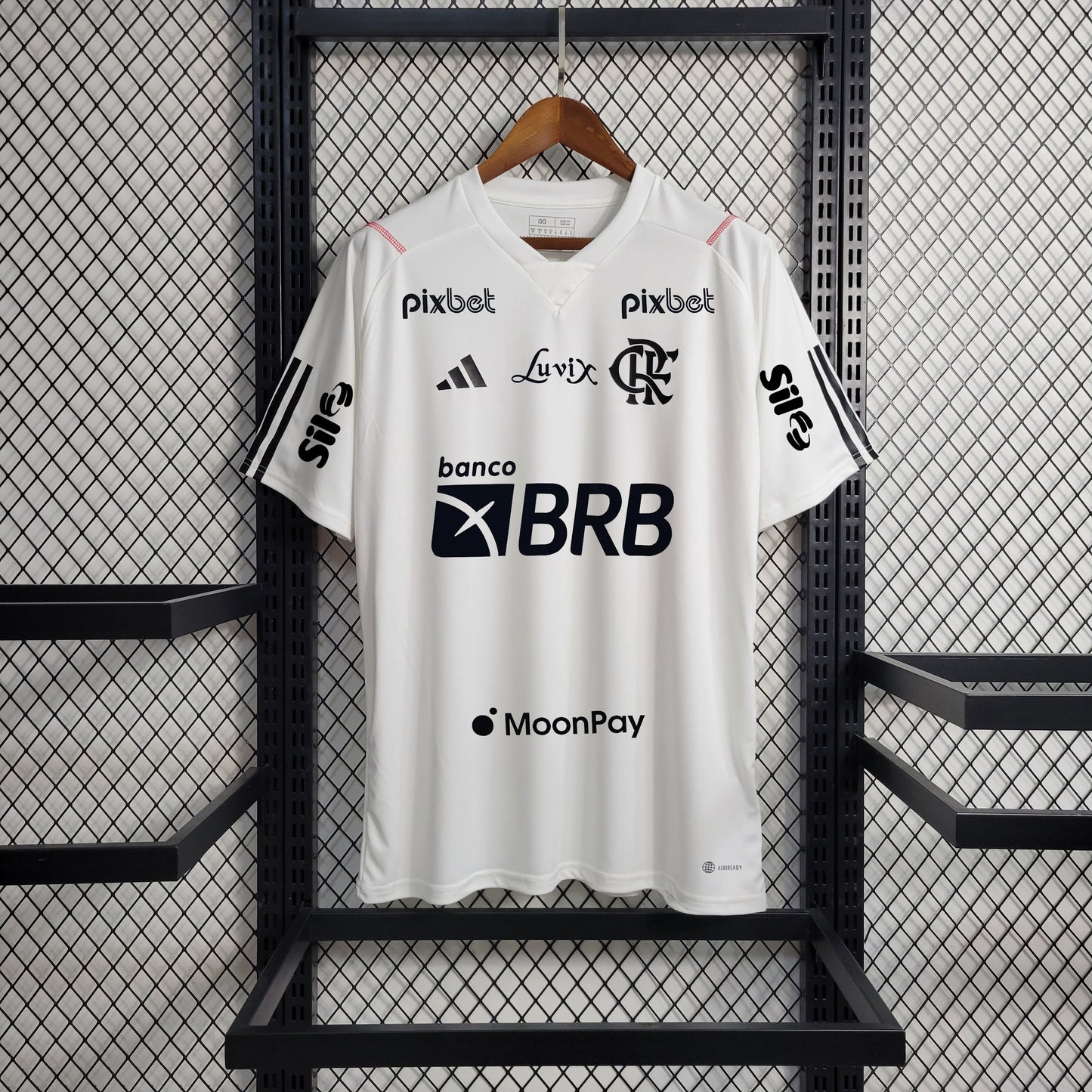 Camisola Flamengo Treino branca  23/24 - Full patrocínios