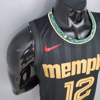 Camisola NBA Memphis Grizzlies #12 Morant - City Edition Black