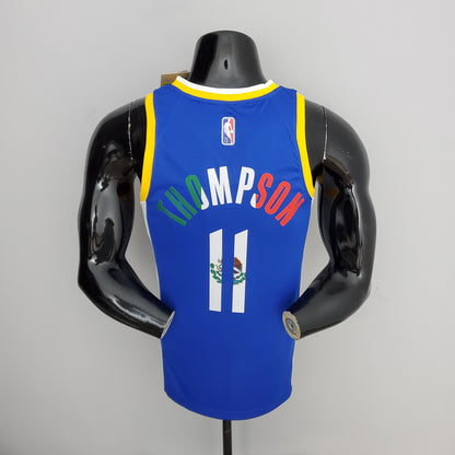 NBA Golden State Warriors #11 Thompson Jersey - Mexico Blue