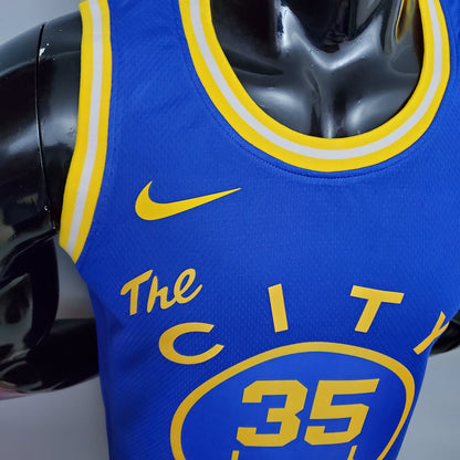 NBA Golden State Warriors #35 Durant Jersey - Train Blue