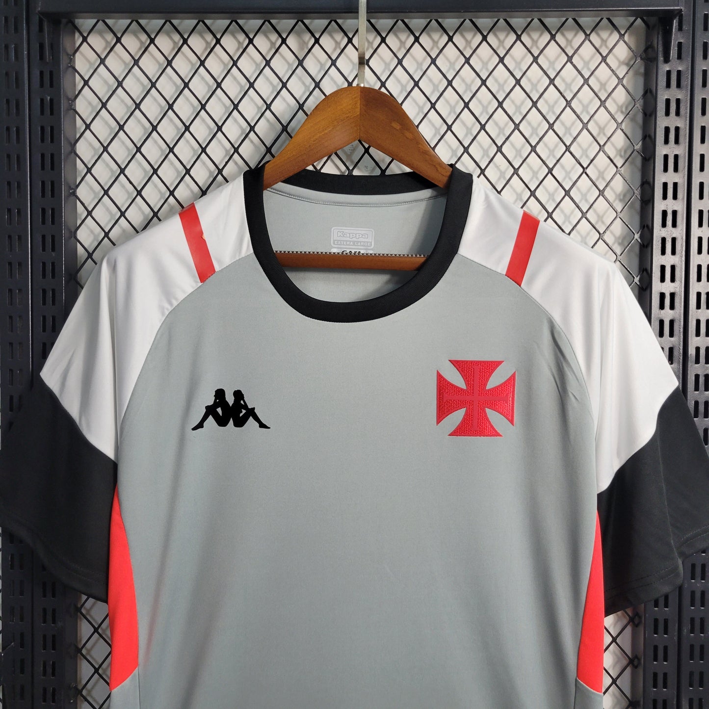 Camisola Vasco Treino 23/24 - Kappa Adepto Masculina - Cinza