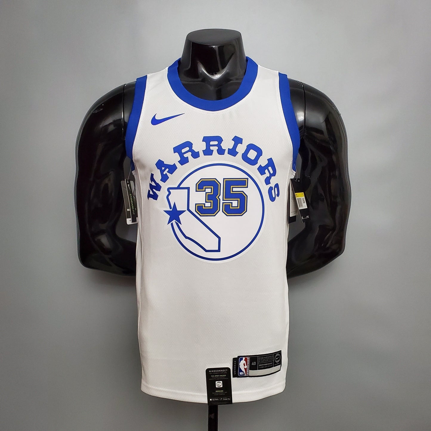 NBA Golden State Warriors #35 Durant Jersey - Retro White
