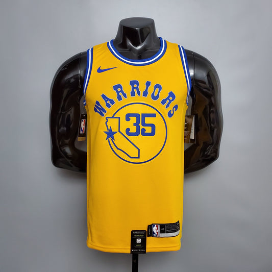 NBA Golden State Warriors #35 Durant Jersey - Retro Yellow