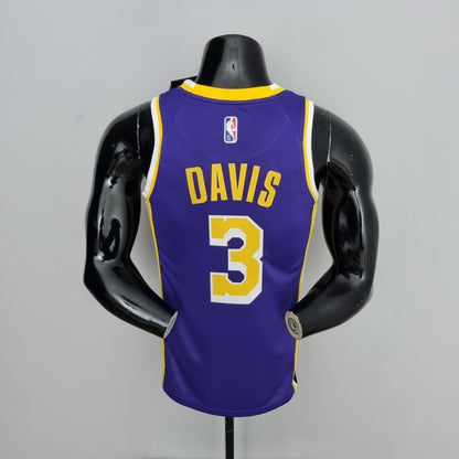 NBA Lakers Jersey #3 Davis Purple 75th Anniversary - 23/24