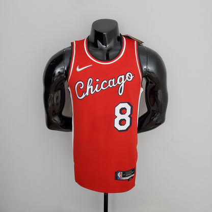 NBA Chicago Bulls Jersey #8 Lavine - 75th Anniversary Red