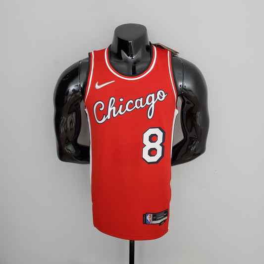 NBA Chicago Bulls Jersey #8 Lavine - 75th Anniversary Red