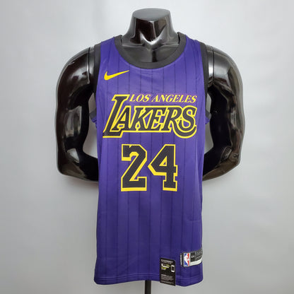 NBA Lakers #24 Bryant Purple Stripe Jersey - 23/24