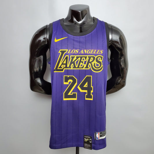 Camisola NBA Lakers #24 Bryant Purple Stripe - 23/24
