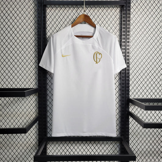 Camisola Corinthians Treino 23/24 - Nike Adepto Masculina - Branco