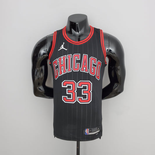 NBA Chicago Bulls #33 Pippen Jersey - Flyers Black