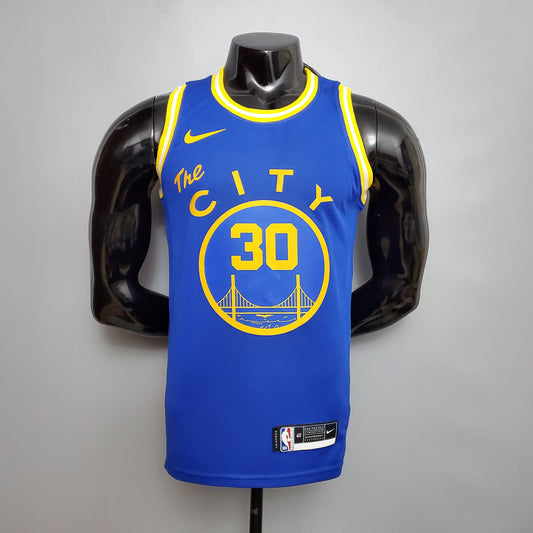 NBA Golden State Warriors #30 Curry Jersey - Train Blue