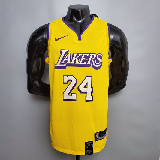 NBA Lakers #24 Bryant V-neck City Yellow Jersey - 23/24