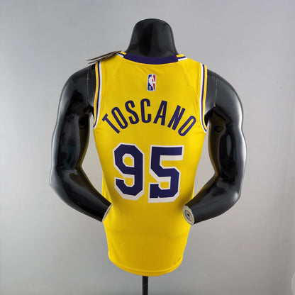NBA Lakers Jersey #95 Tuscano Yellow 75th Anniversary - 23/24