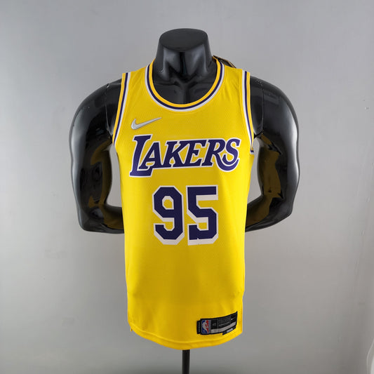 NBA Lakers Jersey #95 Tuscano Yellow 75th Anniversary - 23/24