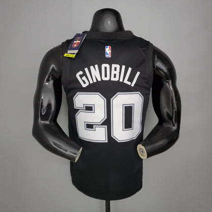 Camisola NBA San Antonio Spurs #20 Ginobili - City Edition Black