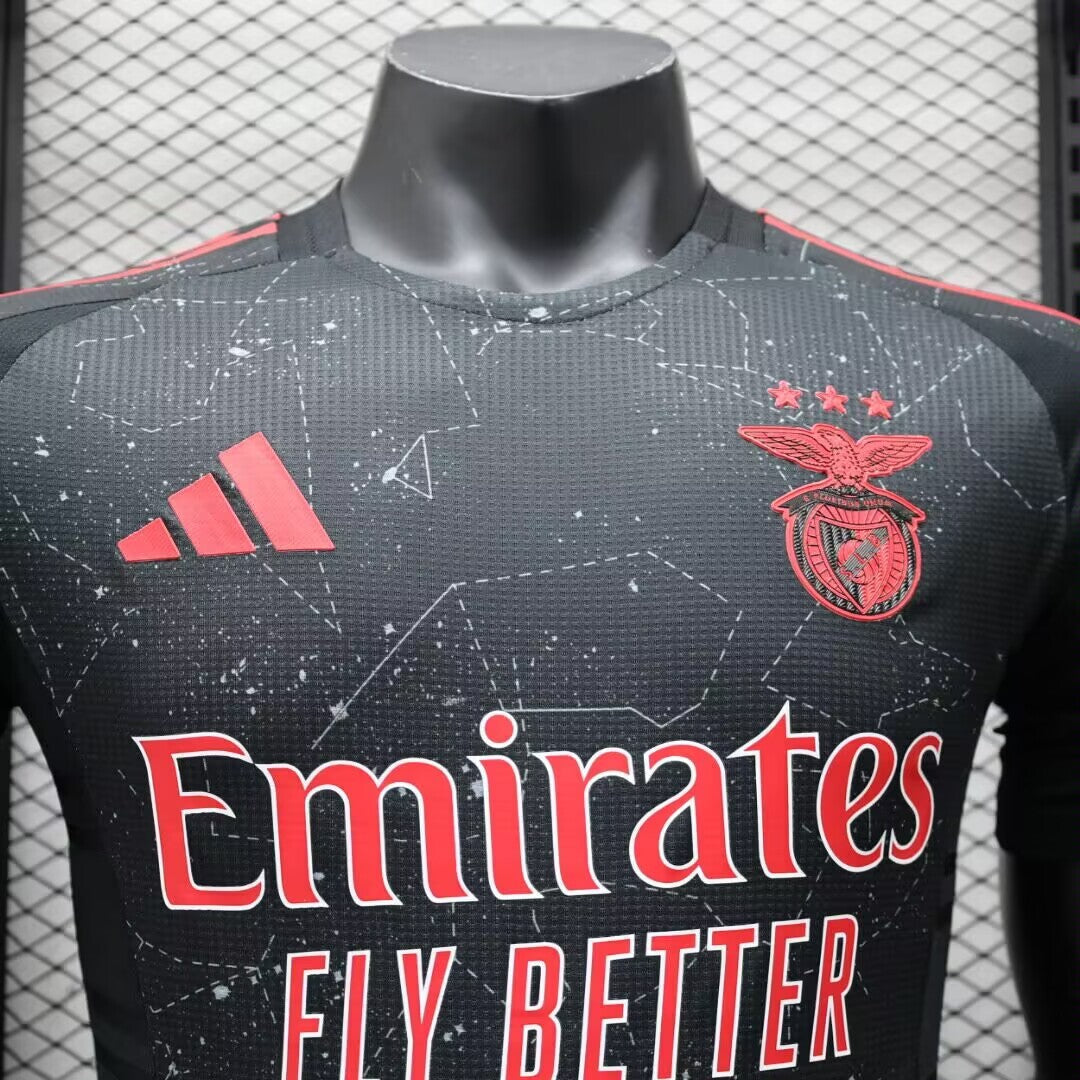 Camisola Benfica 24/25 Alternativa Preta - Versão Jogador - Lançamentos