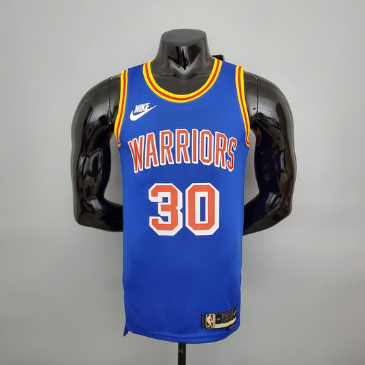 NBA Golden State Warriors #30 Curry Jersey - Retro Blue
